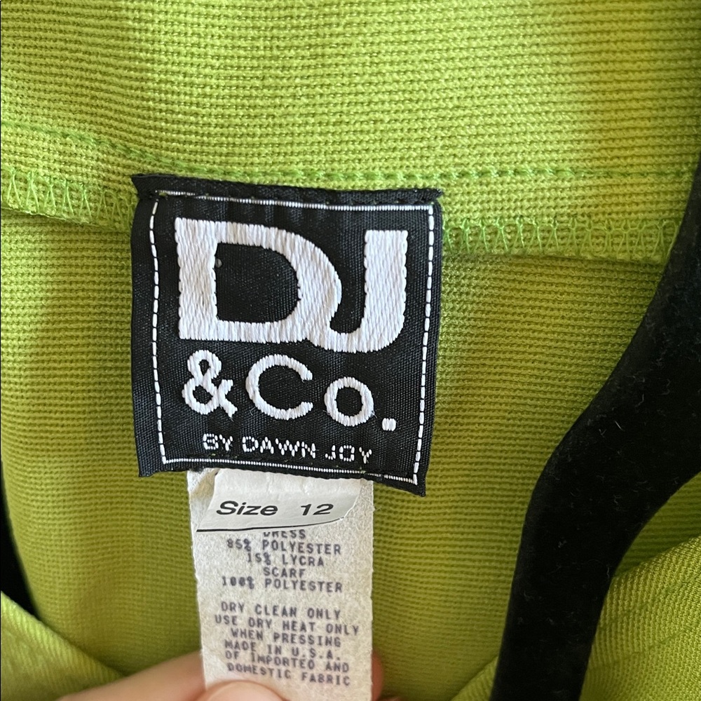 DJ & CO Vibrant Green Mini Dress - Picture 3 of 4